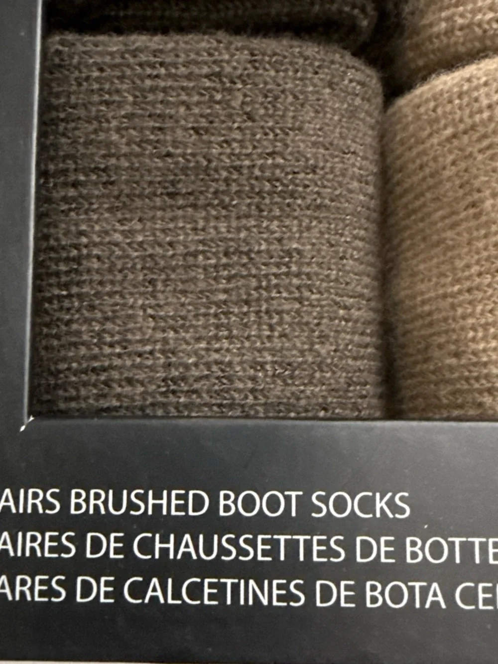 NIB Joe's Brushed Boot Socks - 3 pair Brown & Tan Mix one size